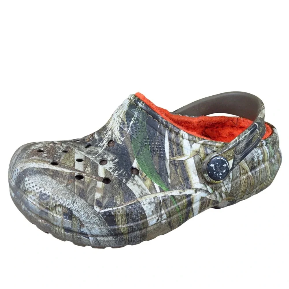 Crocs Realtree APX Toddler Boys Slipper Size 11 Outdoor‎ Camo Synthetic Clogs